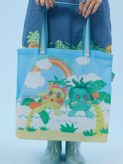 Fruit Large Capacity Printed Mesh Tote Bag【s0000012866】