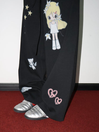 Illustration Print Sweatpants【s0000018663】