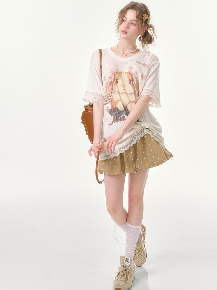 Polka Dot Pocket Slimming Skirt【s0000016616】