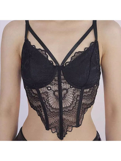 One-shoulder striped hot bustier top【s0000012839】