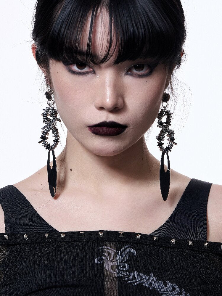 Dark Punk Mechanical Ear Clips Earrings【s0000018845】