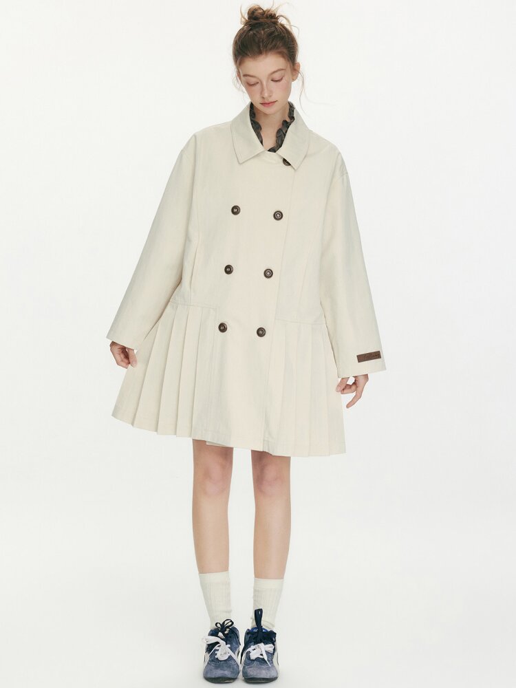 Moonlight Concerto Pleated Coat【s0000015668】