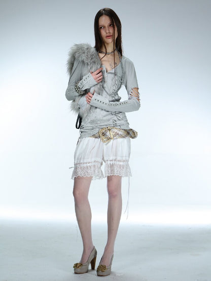 Vintage Lace Fluffy Bloomer Shorts【s0000015908】