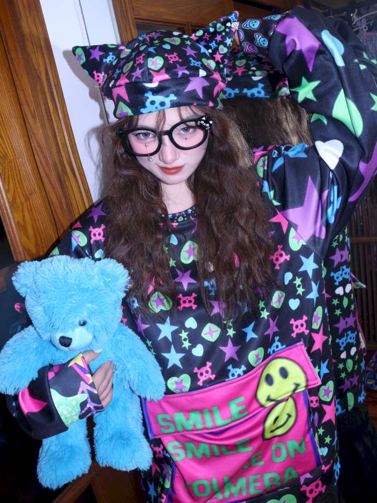 Subculture Print Niche Punk Style Retro Hat【s0000014629】