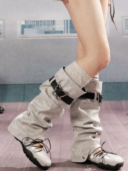 Detachable Leaky Instep Flat Boots【s0000016542】