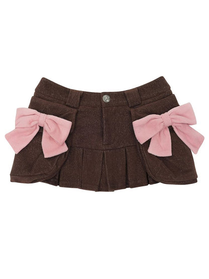 Towel Bow Pleated Skirt【s0000008989】