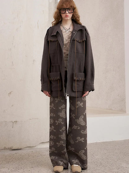 Pocket Drawstring Windbreaker-Style Trench Coat【s0000014060】