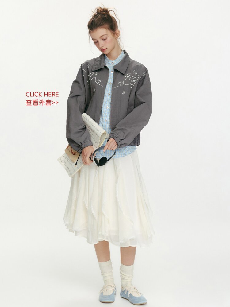 Night Dew Rose Chiffon Lace Skirt【s0000015667】