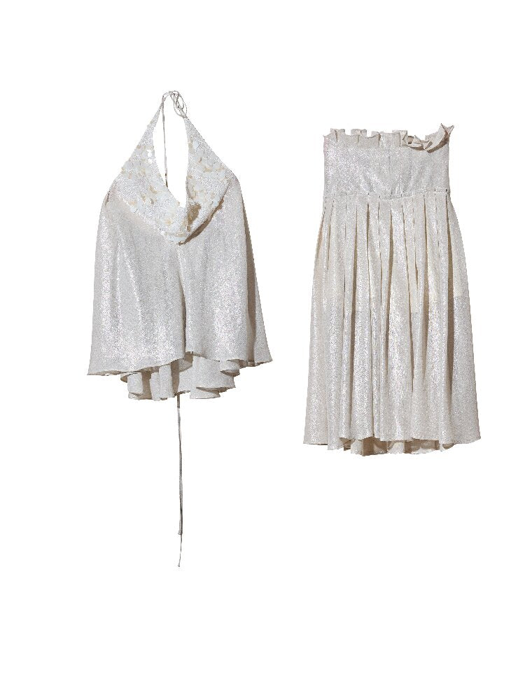 Romantic Sequin Halterneck Dress【s0000016863】