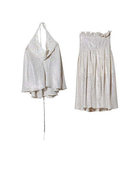 Romantic Sequin Halterneck Dress【s0000016863】
