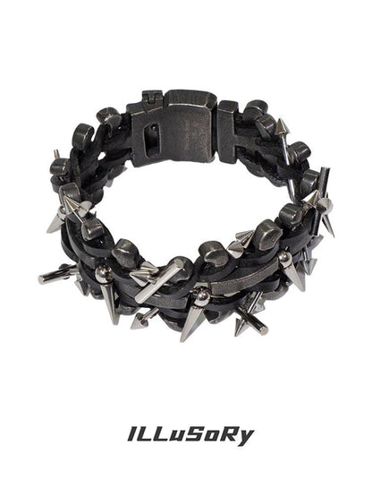 Heavy Work Handmade Cowhide Bracelet【s0000018879】
