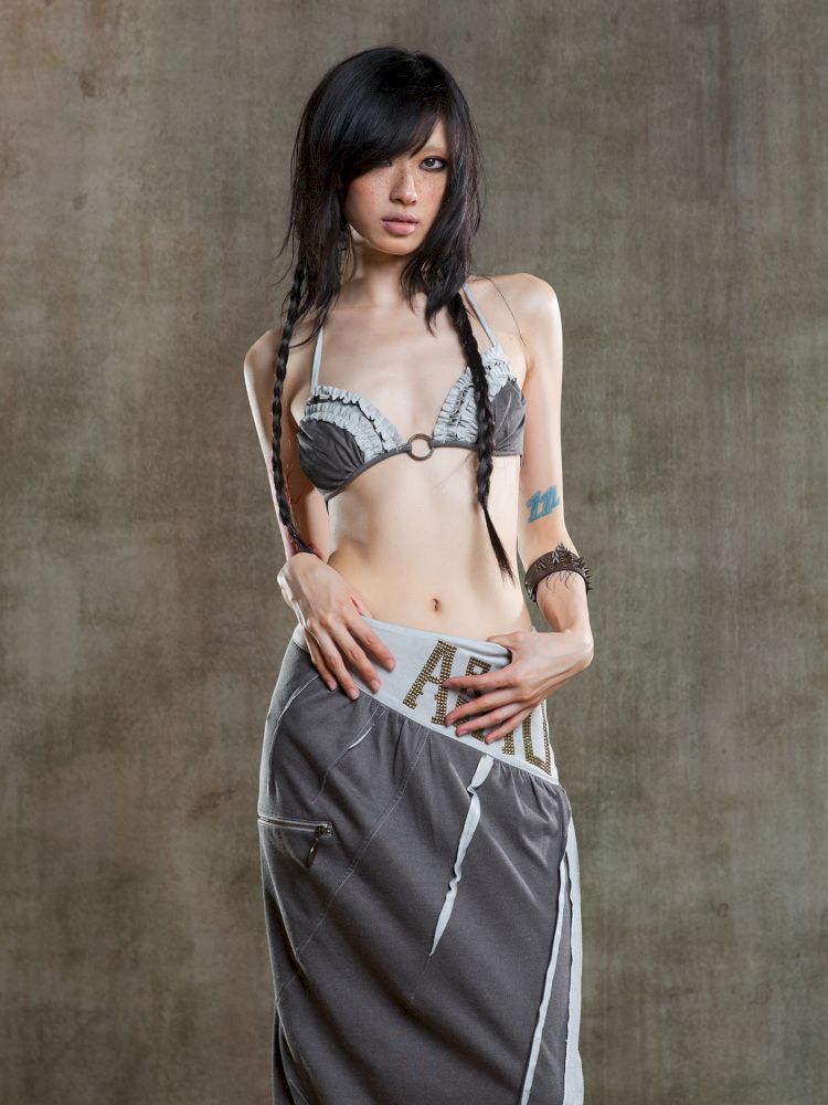 Drawstring Crash Ruffle Bikini【s0000012659】