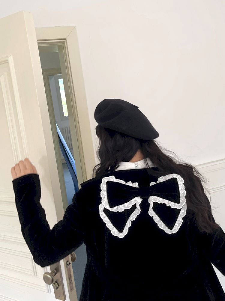 Velvet Mid-Length Coat【s0000011334】