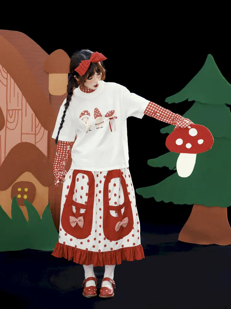 Bow Tie Versatile White Short-Sleeve T-Shirt【s0000013931】