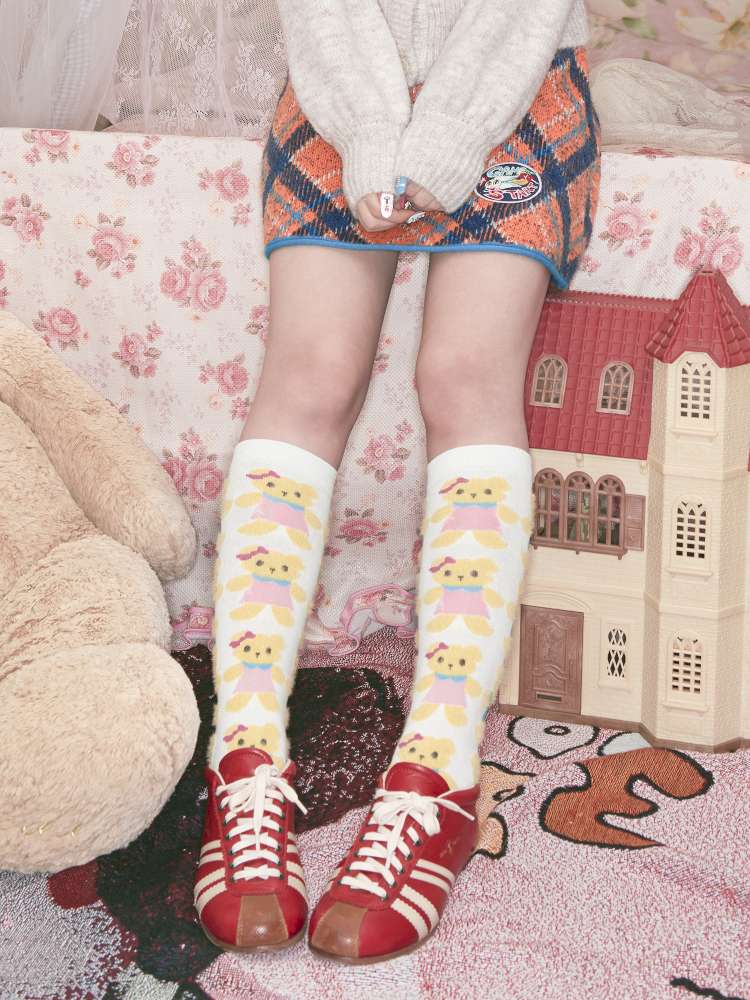 Bear Plush-Style Knit Socks【s0000014513】