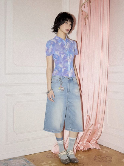 Wooden Ear Trim Slim Shirt【s0000012295】