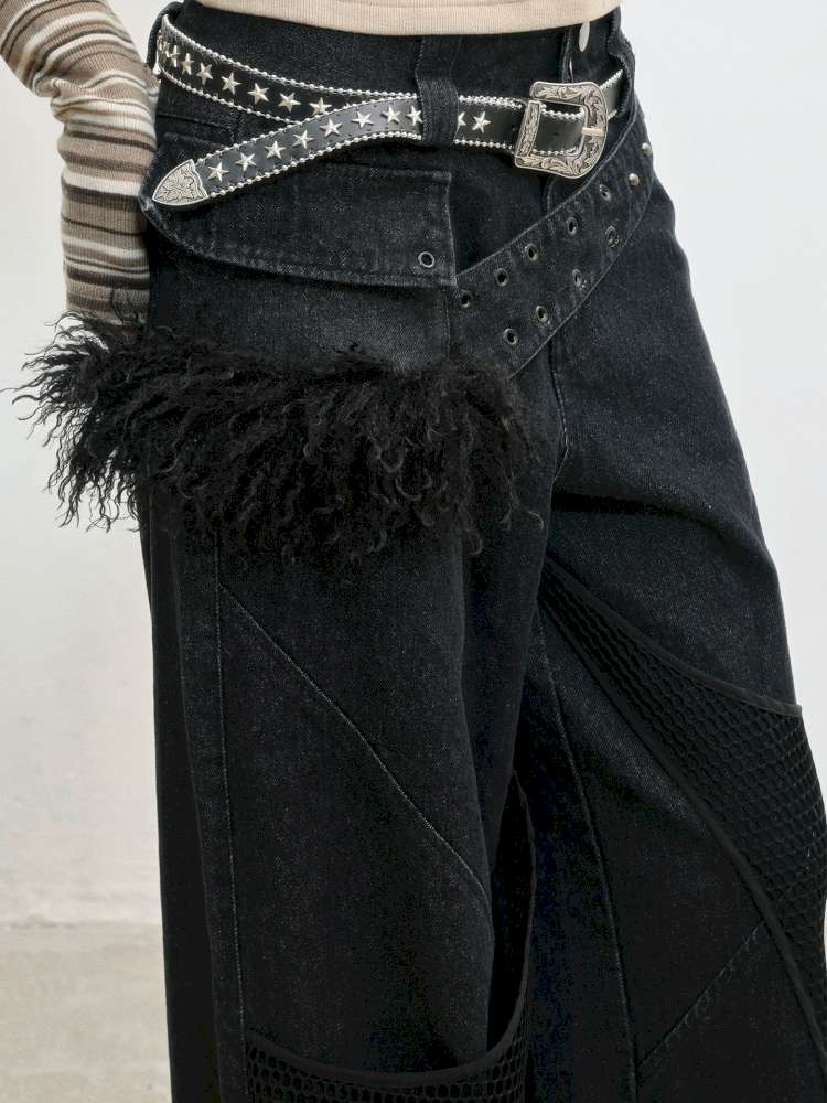 Distressed Workwear Loose Jeans【s0000014836】