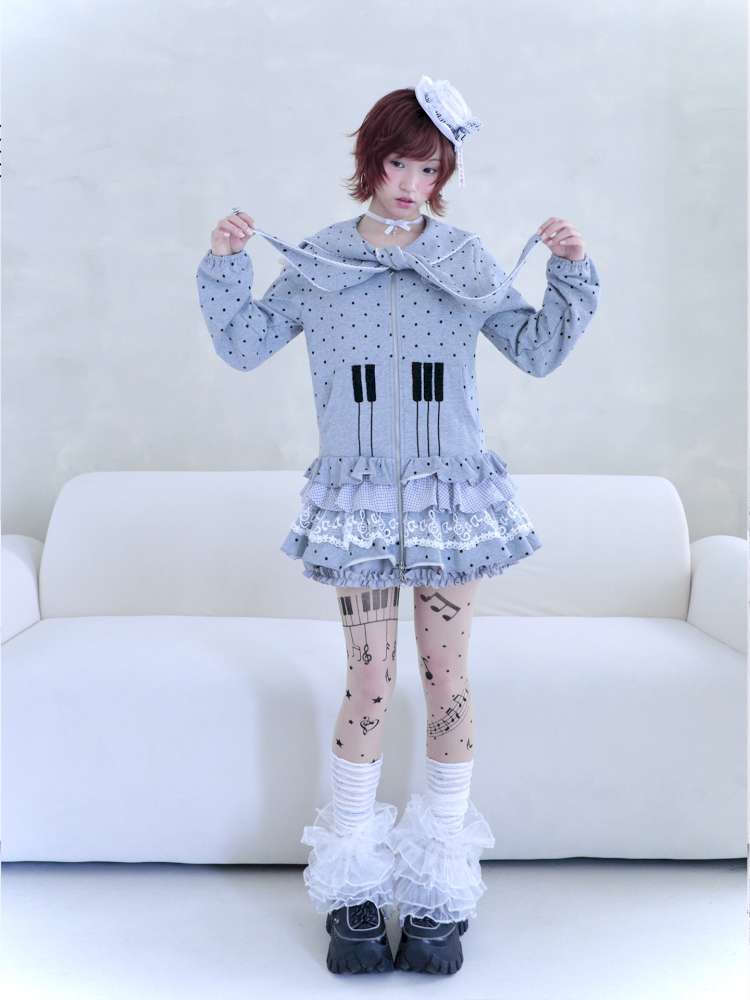 Antique Ghost Girl Gray Sailor Dress【s0000014696】
