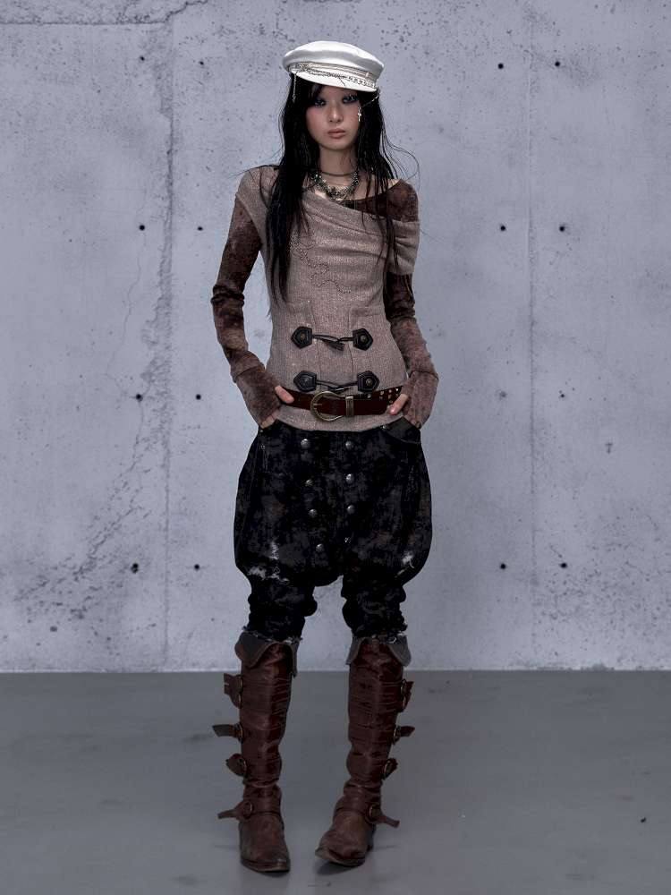 Wasteland Vintage Patchwork Knit Top【s0000014933】