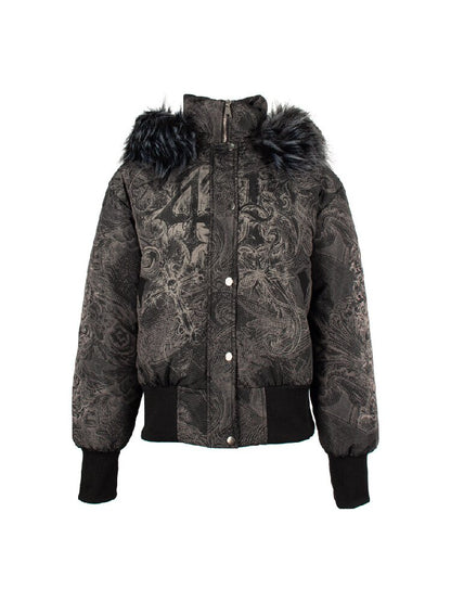 Dark Pattern Fur Collar Down Jacket【s0000018052】