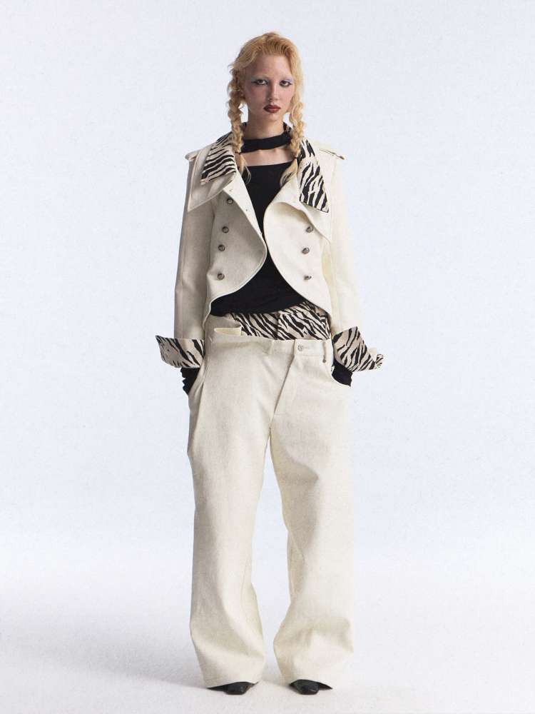 Zebra Stitching Leather Jacket【s0000015391】