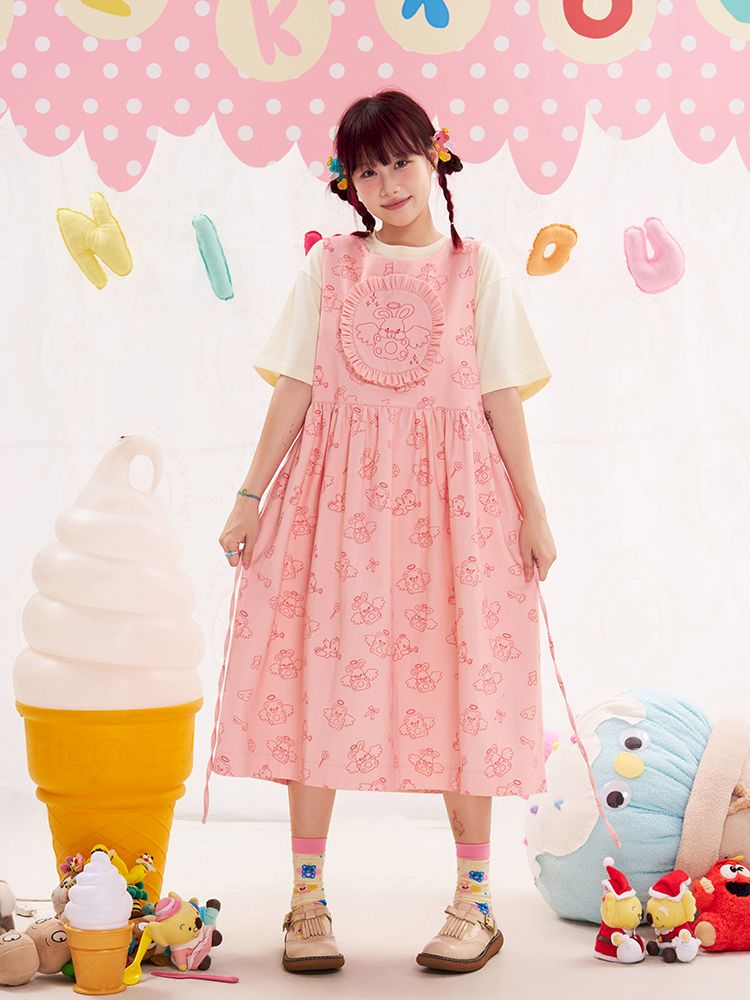 Animal Angel Strappy Skirt Tank Top Skirt【s0000013191】