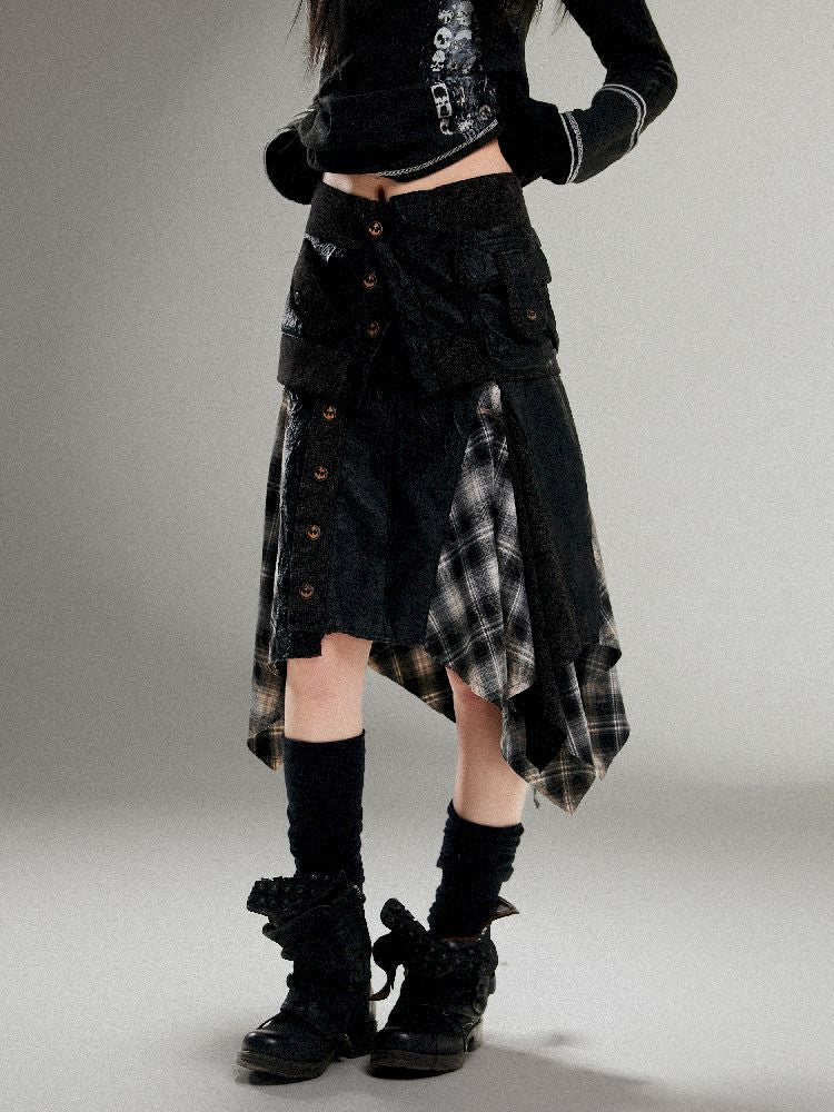 Leather Halter Long Skirt【s0000011253】