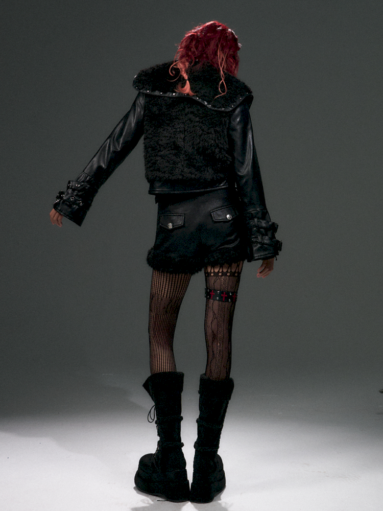 Low Waist Suede Furry Shorts【s0000015017】