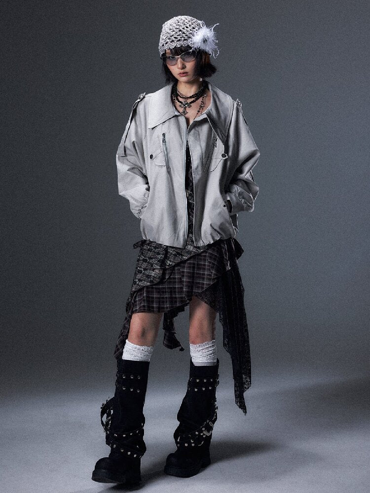 Loose Punk Riveted Utility Jacket【s0000017996】