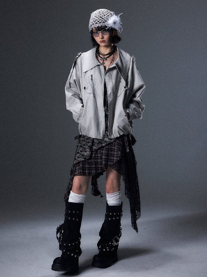 Loose Punk Riveted Utility Jacket【s0000017996】