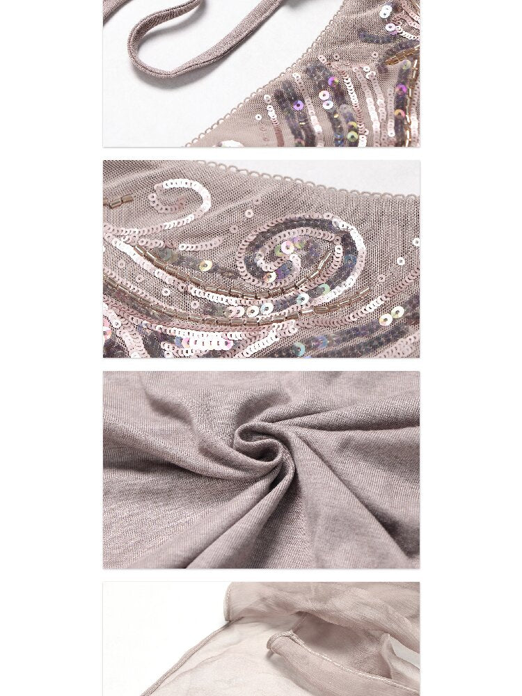 Mulberry Silk Embroidered Halter Top【s0000017654】
