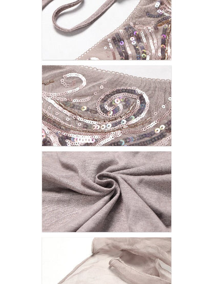 Mulberry Silk Embroidered Halter Top【s0000017654】