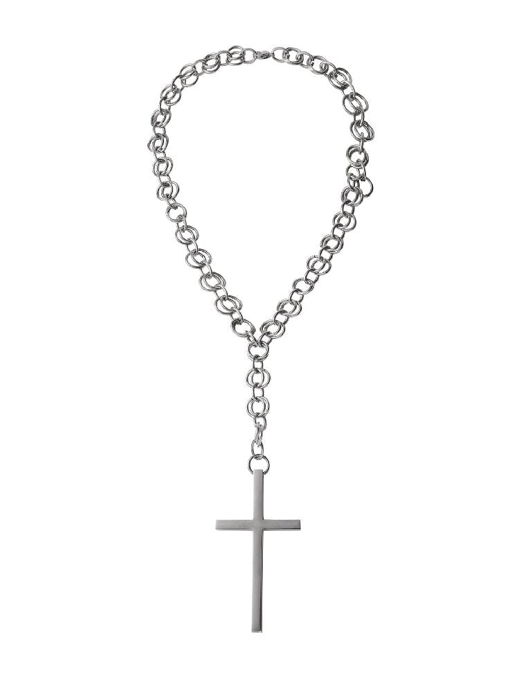 Silver Contract Heavy Cross Necklace【s0000018987】