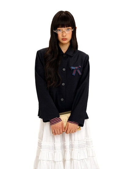 Vintage Doll Collar Pleated Blazer【s0000016113】