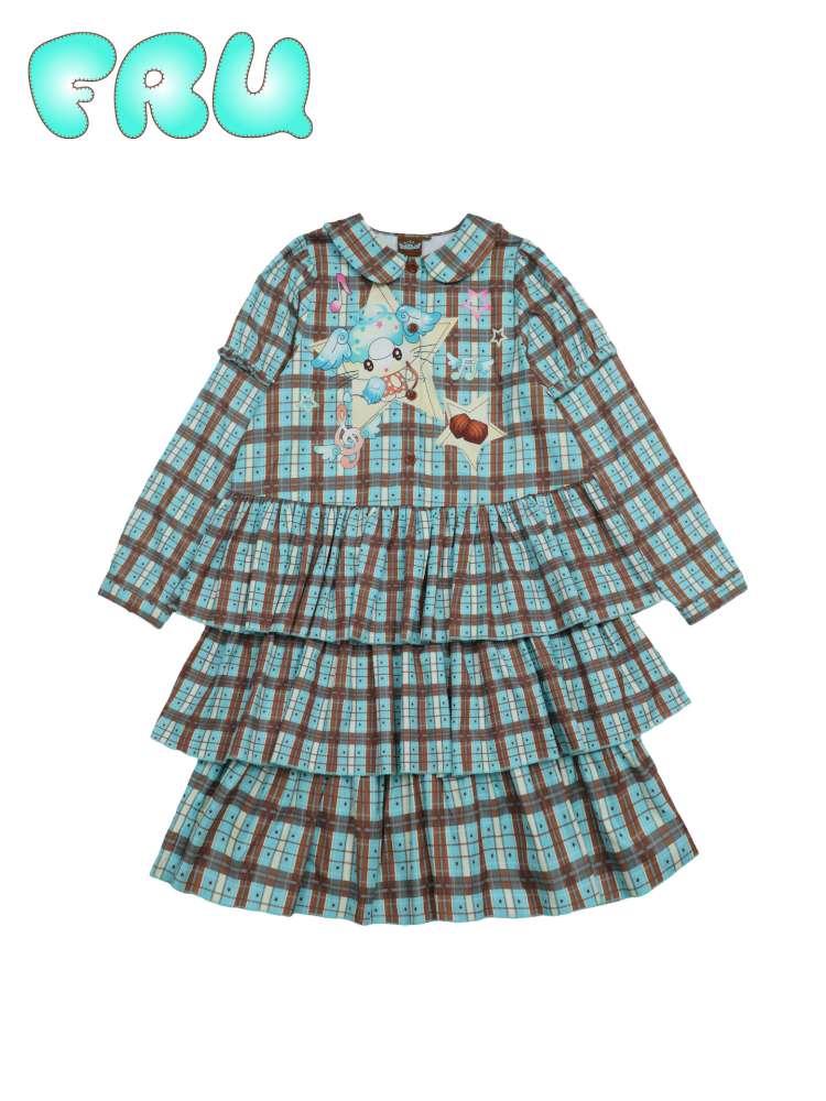 Plaid Doll Collar Cake Dress【s0000015107】