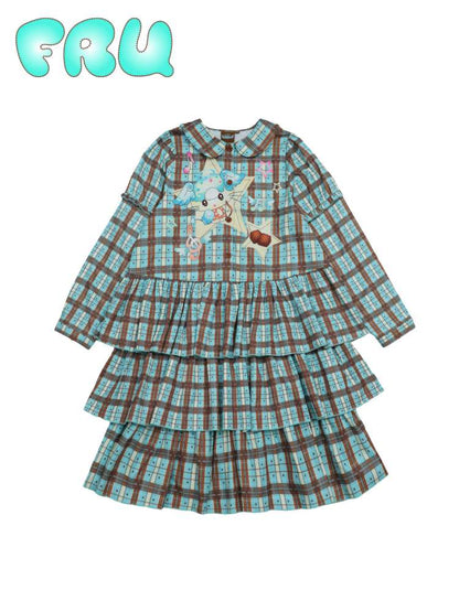 Plaid Doll Collar Cake Dress【s0000015107】