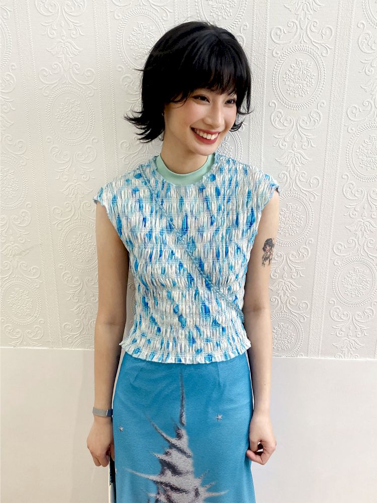 Printed short-sleeved T-shirt【s0000012299】