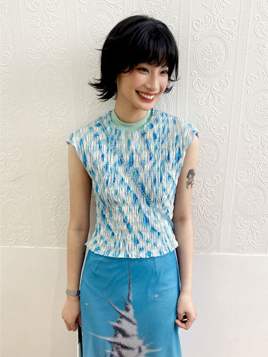 Printed short-sleeved T-shirt【s0000012299】