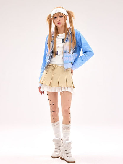 Raw-edge Pleated Skirt【s0000012178】