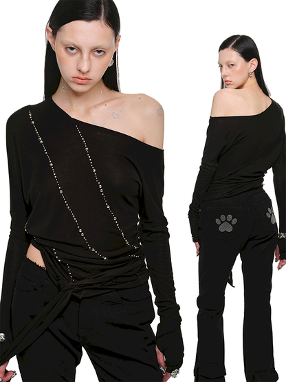 Slant Shoulder Bottom Shirt【s0000011579】