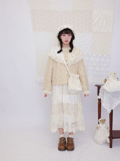 Crochet Patchwork Drawstring Bag【s0000016506】