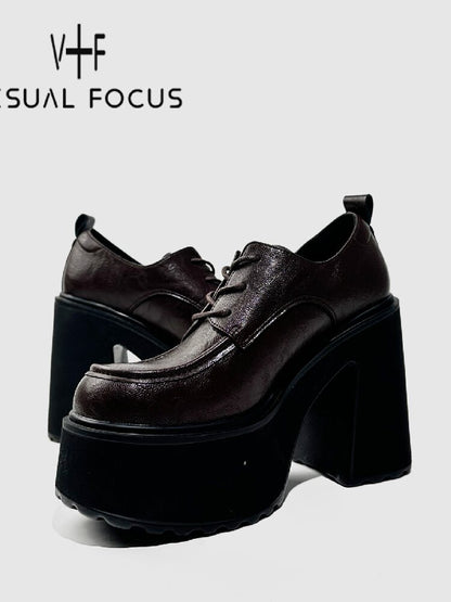 Y2K Thick Soled Punk Leather Shoes【s0000015717】