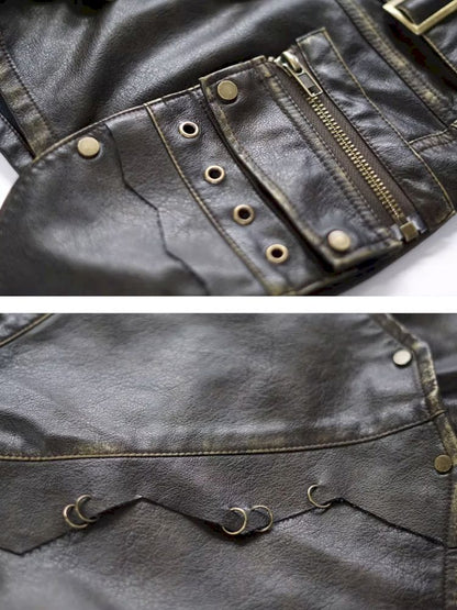 COLOR POCKET LEATHER SHORTS [S0000009913]