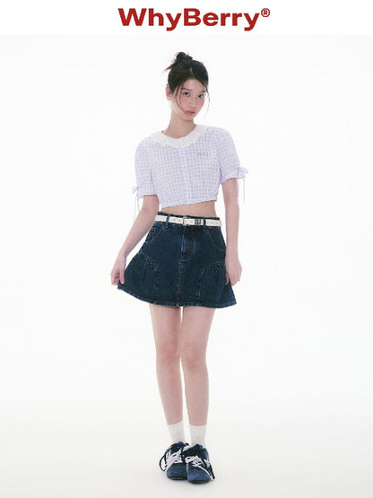Bubble Sleeve Short Sleeve Blouse【s0000011996】