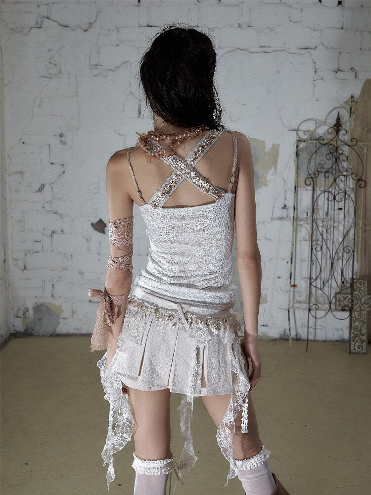 Island Punk Shell Buckle Vest Top【s0000016992】