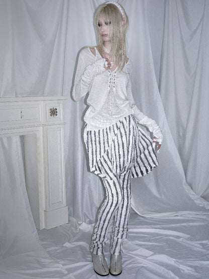 Aristocrat Striped Leggings【s0000017972】