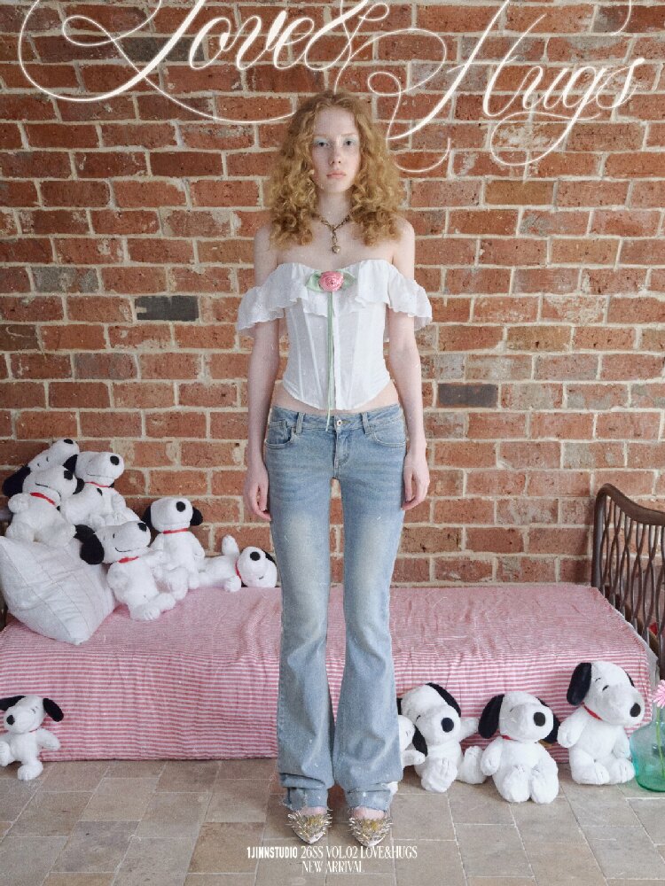 Brushed Embroidery Flared Jeans【s0000016924】