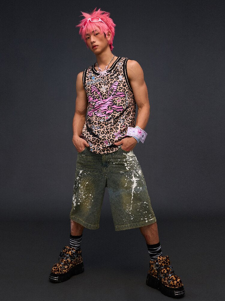 Leopard Zebra Skull Print Vest【s0000017845】