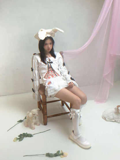 Patchwork Print Fitted Long-Sleeve Shirt【s0000014523】