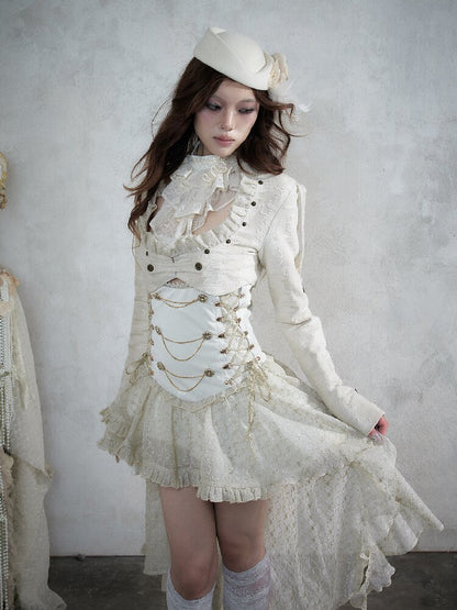 Court Victoria Lace Asymmetrical Dress【s0000017989】